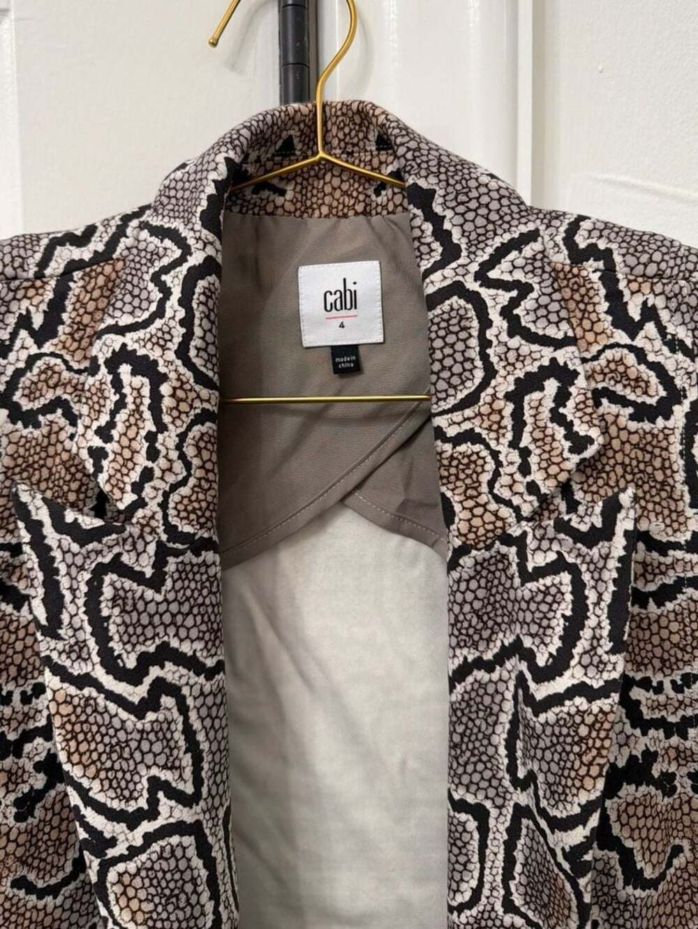 Cabi Python Double Breasted Blazer Snake Print Ja… - image 2